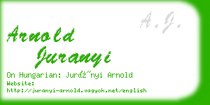 arnold juranyi business card